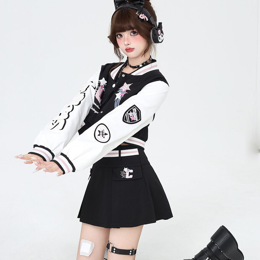 TRAVAS TOKYO ミニスカート くま 天使 地雷系 サブカル 服 地雷系 通販 CRAZYGIRLシリーズ ミニスカート A