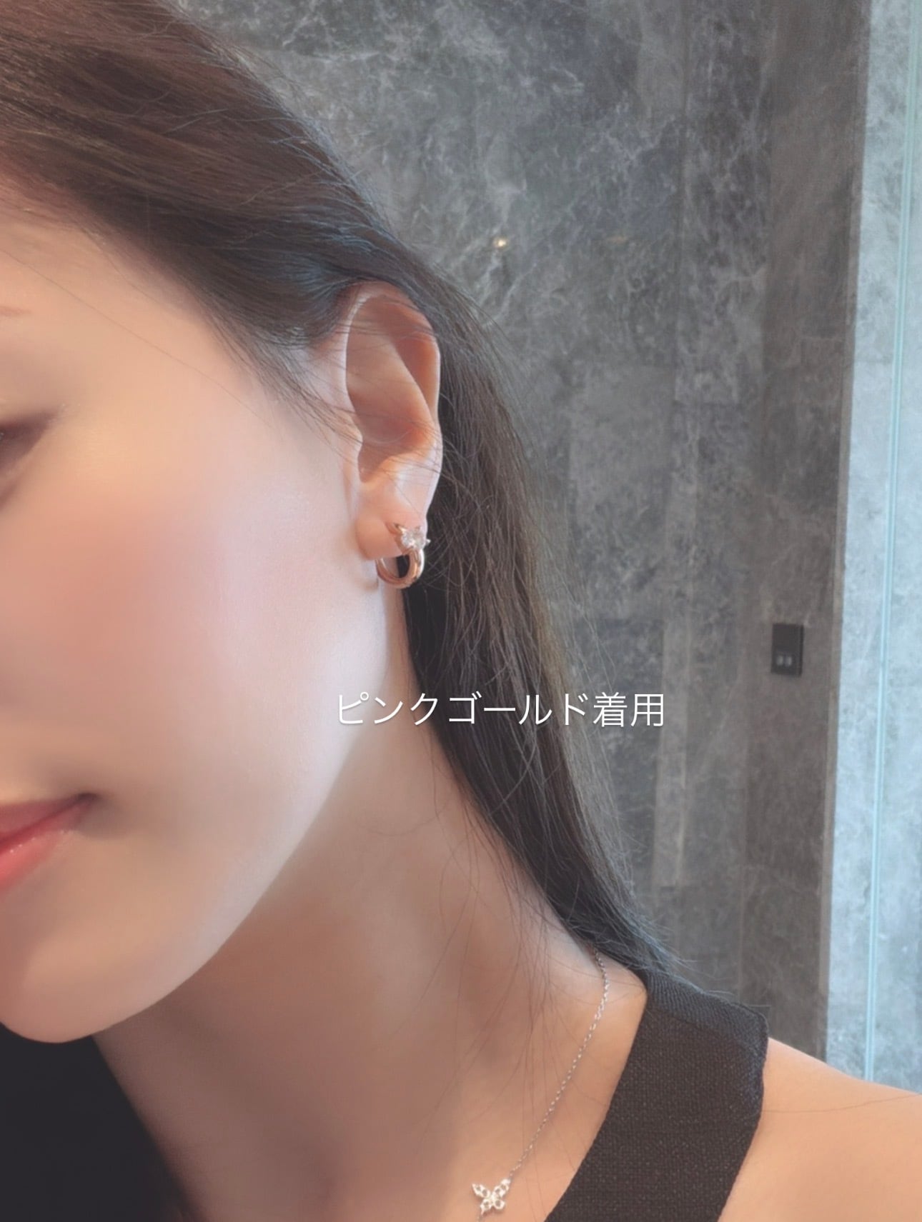 1粒ジルコニアフープピアス | SASSY ANGEL