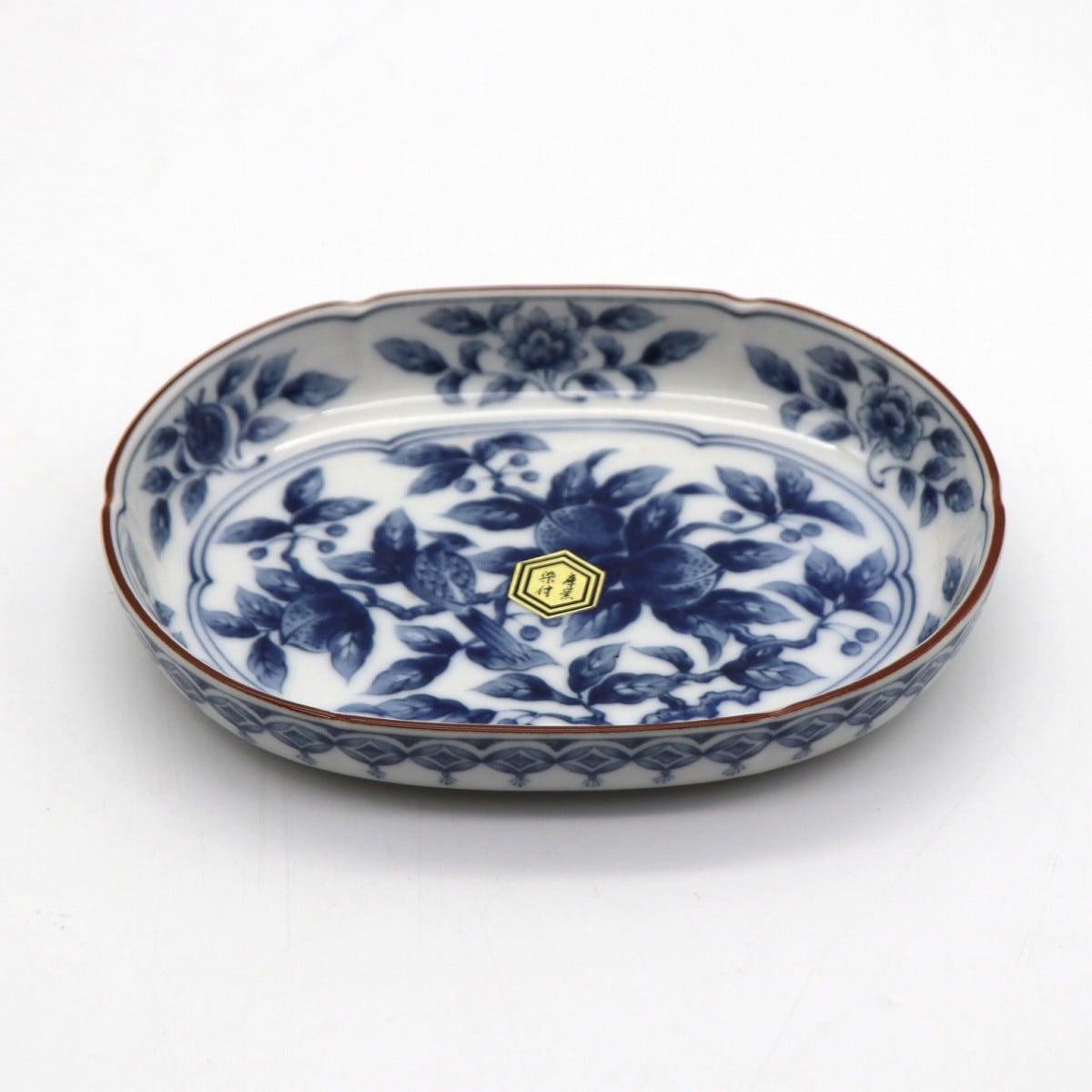 庫山窯・前畑陶器・染付花鳥・取皿揃・小皿5客・和食器・No.210329-10
