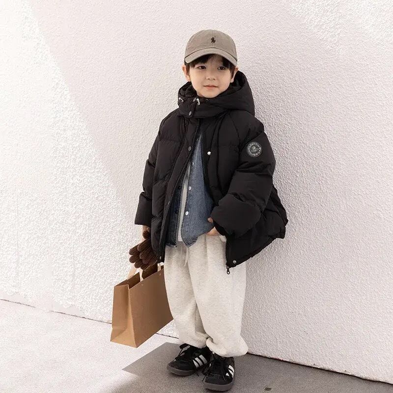 ネイビー ダウンコート フード付き 8anni 130cm