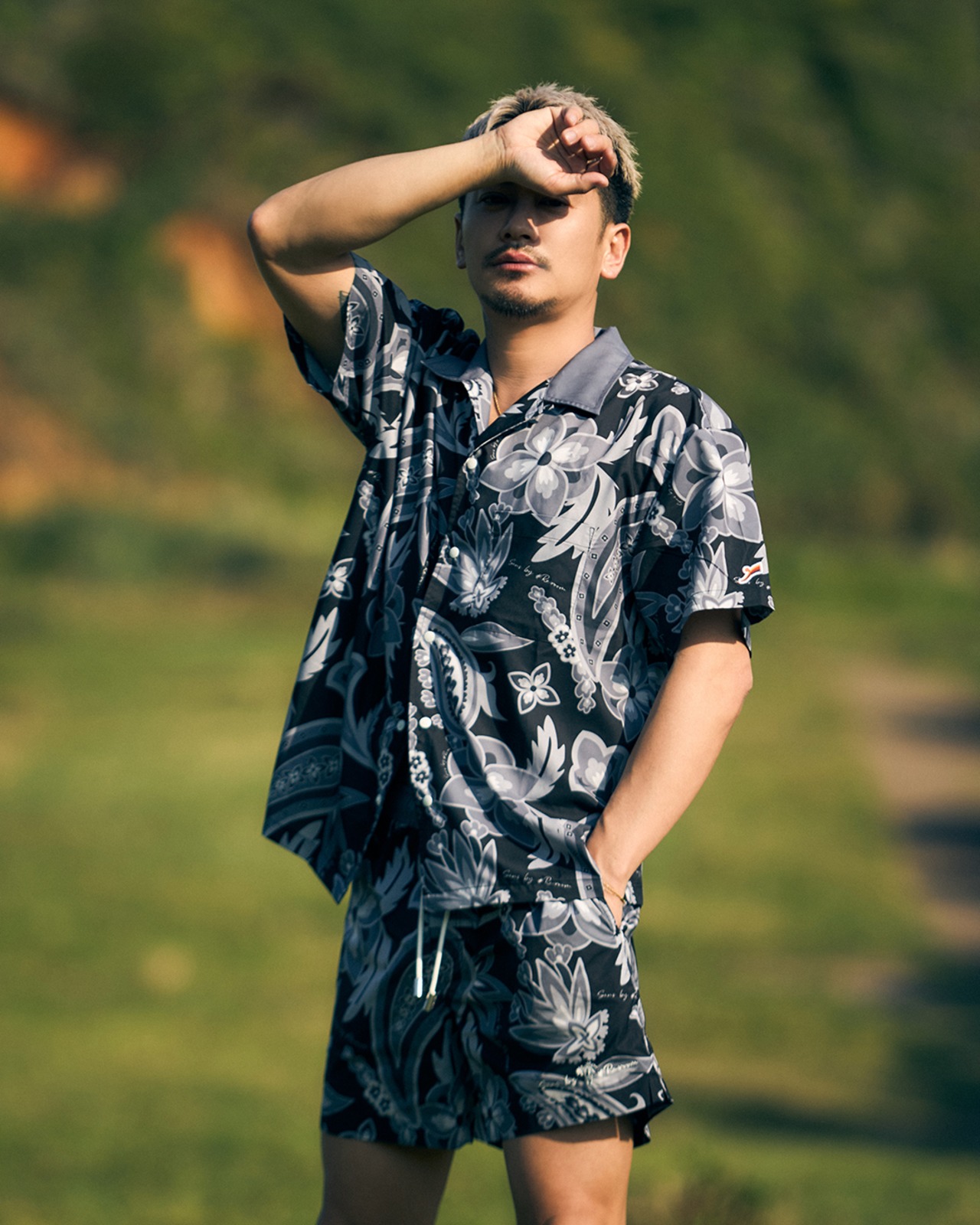 【SUNS】PAISLEY PATTERN OPEN COLLAR SHIRTS［RSS025］