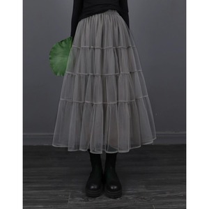 Fairy Gauze Drape Large Swing Puffy Skirt <4colors>