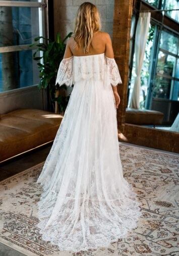 Laurenbridal オフショルダーレースウェディングドレス | WS Laurenbridal オフショルダーレースウェディングドレス | WS