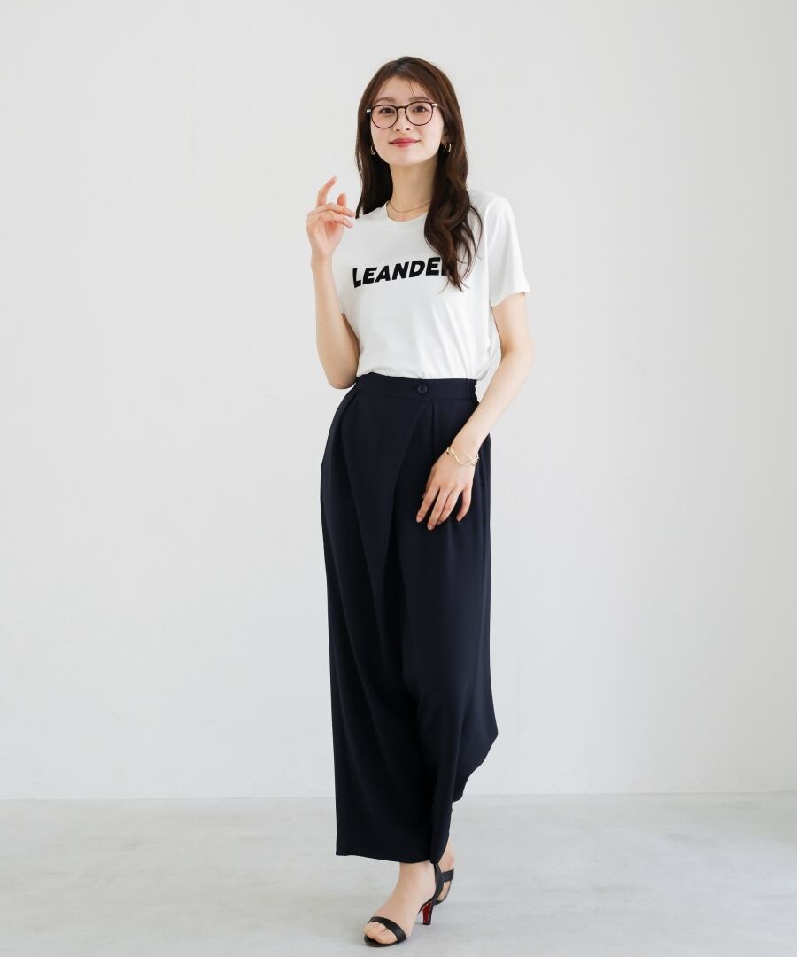 ラクして整うカセット服 】 さらさらオックス・アシメワイドパンツ