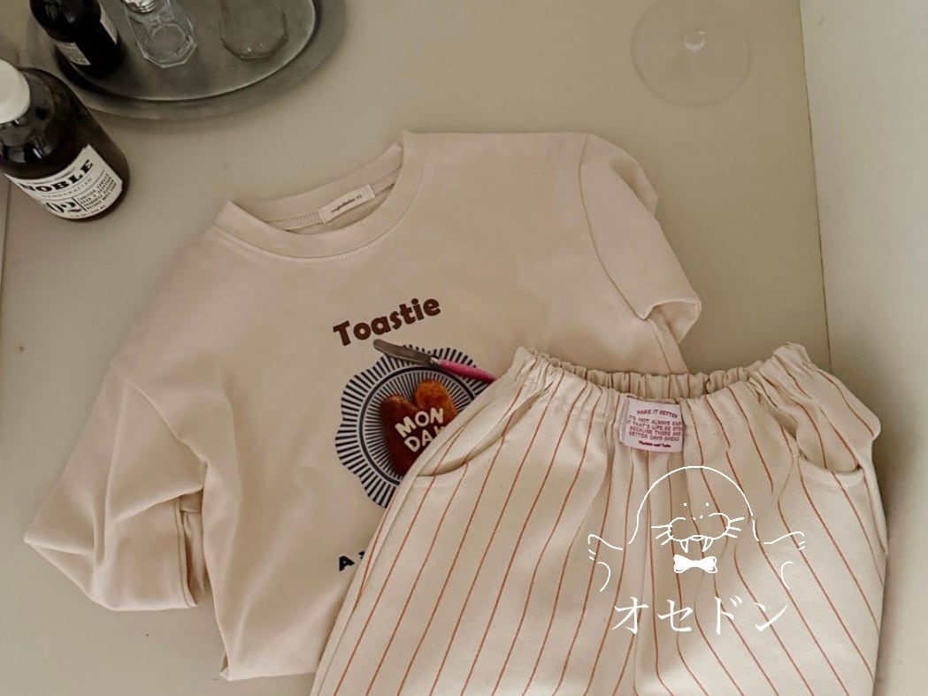 【night bebe】トーストT ライトベージュ 90〜130cm