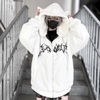 ツノ付きファーパーカー 320471 アウター パーカー ファーブルゾン ユニセックス サブカル 地雷系