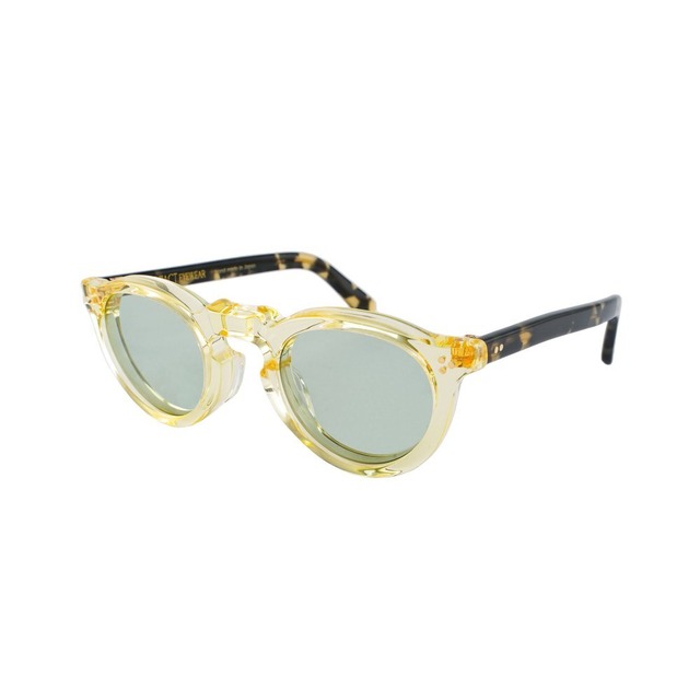 EVILACT eyewear " GREEVES antique clear x black marble / green lens "