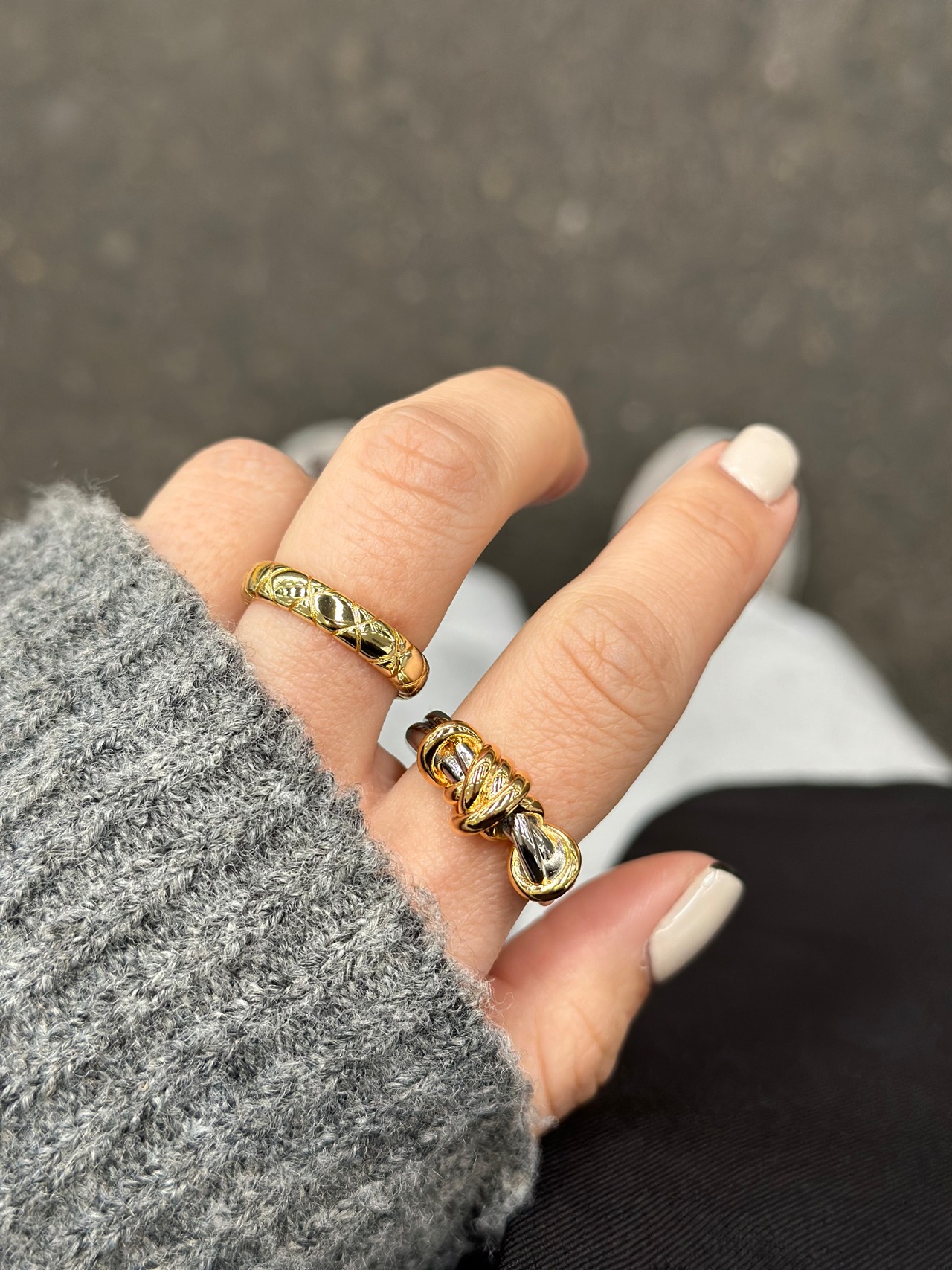 S925 キルティングリング