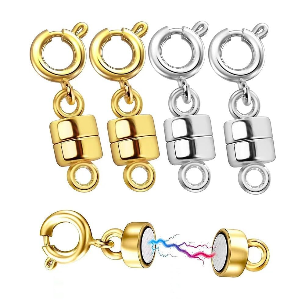 4個セット ネックレス 留め具 マグネット留め具 磁気クラスプ