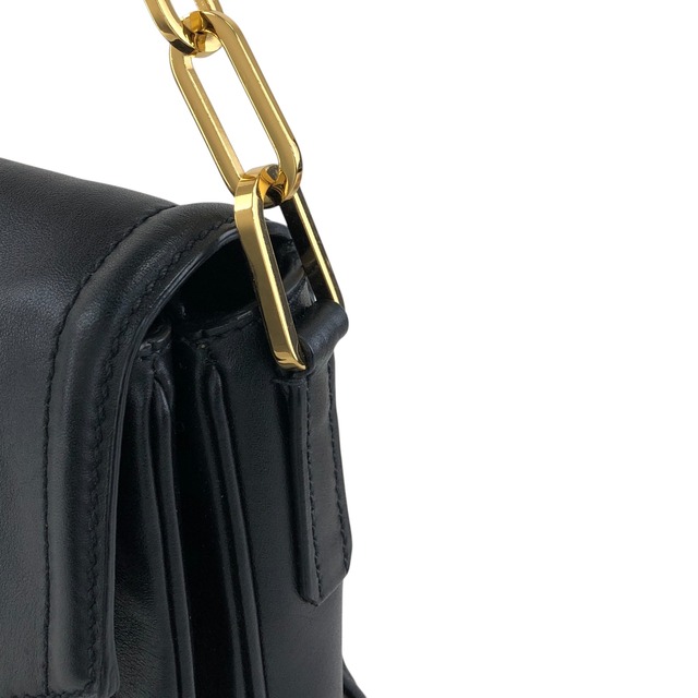 miumiu ミュウミュウ ショルダーバッグ ブラック ロック レザー チェーンショルダー vintage ヴィンテージ オールド prsynv