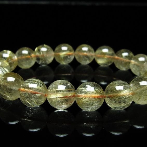 ルチルクォーツ ブレスレット 11mm タイチンルチルクォーツ タイチンルチル 一点物 メール便可 [M便 1/10] 111-49001