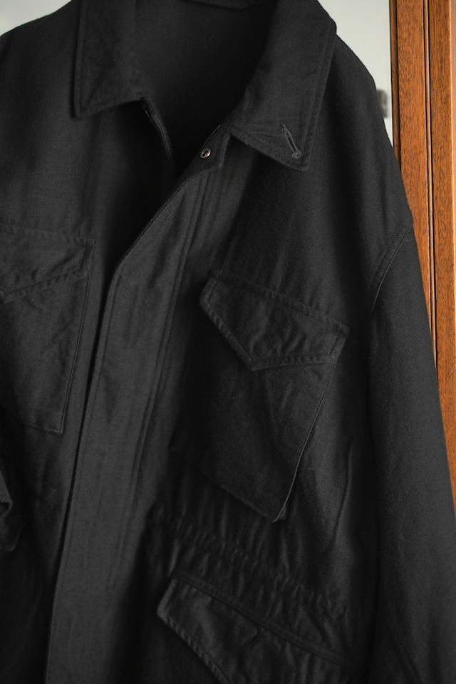 BAUTH / COTTON WOOL MILITARY BLOUSON (BLACK)