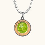 オリジナル ミディアム グリーン / オレンジ セントクリストファー ネックレス：GET BACK NECKLACES ゲット バック ネックレスズ
