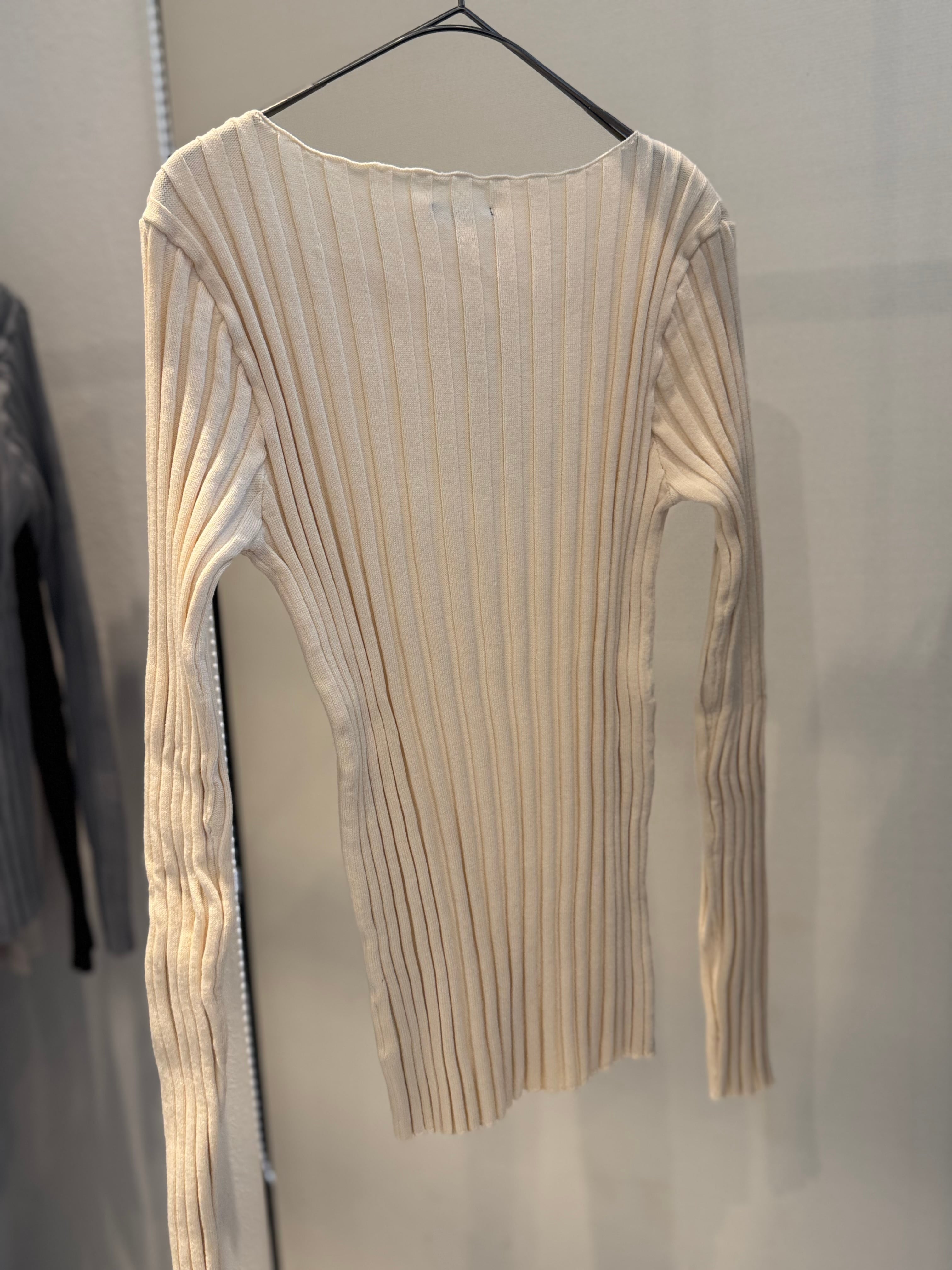 【 SELECT】ワイドリブボートネックプルオーバー 19-0444