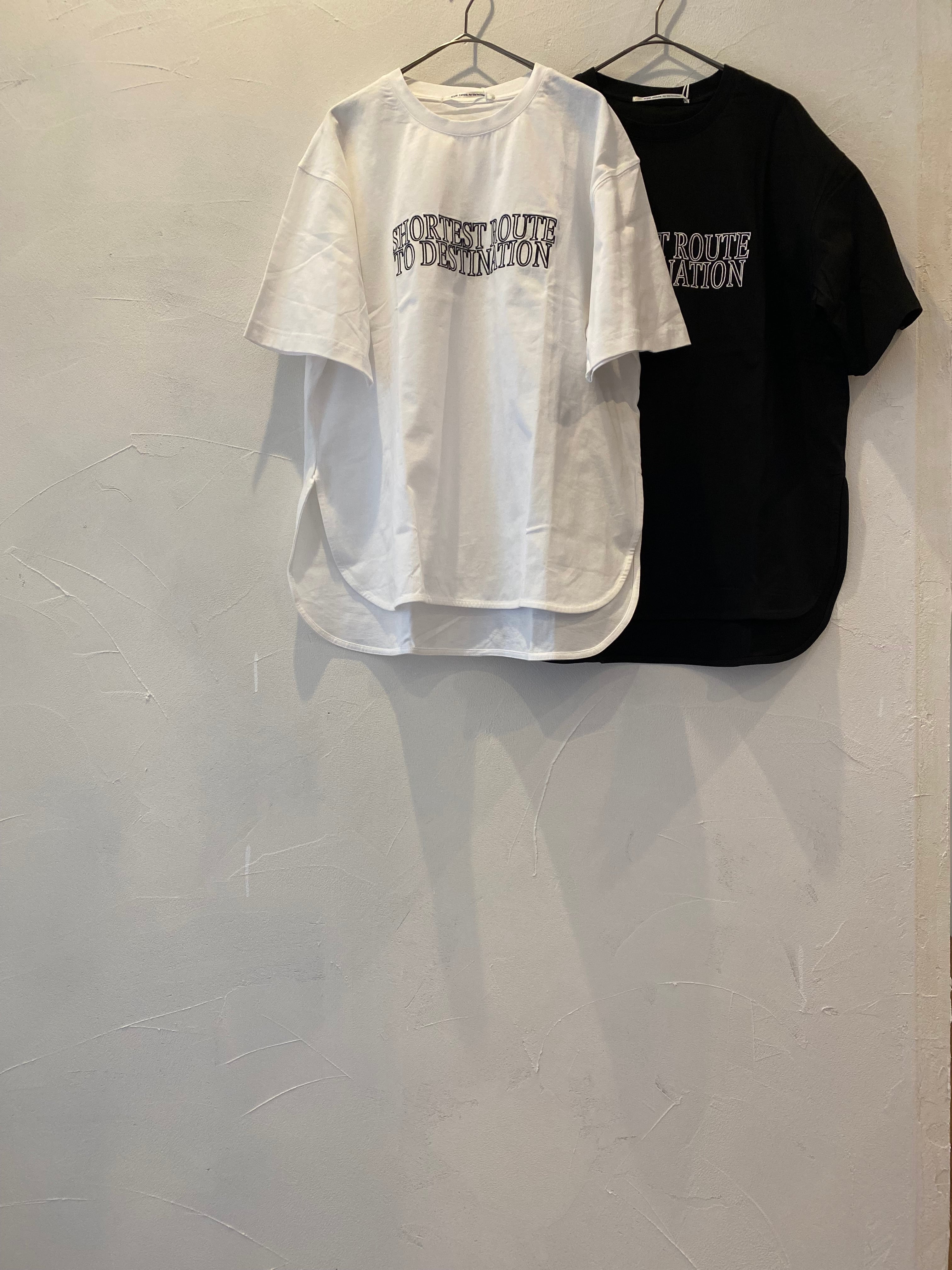 【SELECT】ロゴ刺繍ラウンドヘムbigTシャツ