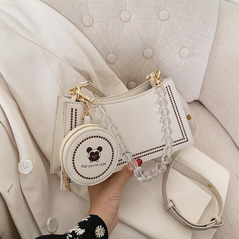 ネットレッドレディーススモールバッグ2020ニューウェーブサマーファッションワイルドパールショルダーメッセンジャーバッグウエスタン脇の下バッグ Tiancai_Wing_Bag6100363