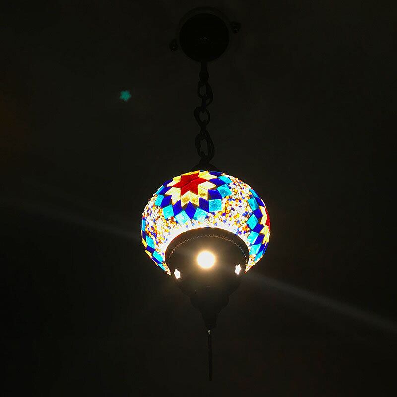 トルコランプ モザイクランプ 吊り下げ型シーリングランプ Mサイズ