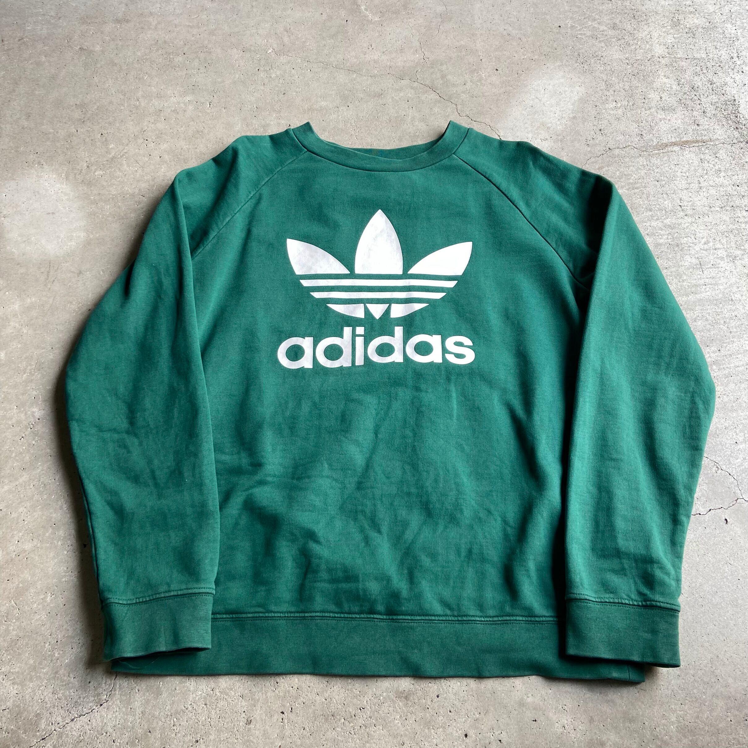 【激レア】adidas☆スウェット XL トレフォイルロゴ ビッグプリント