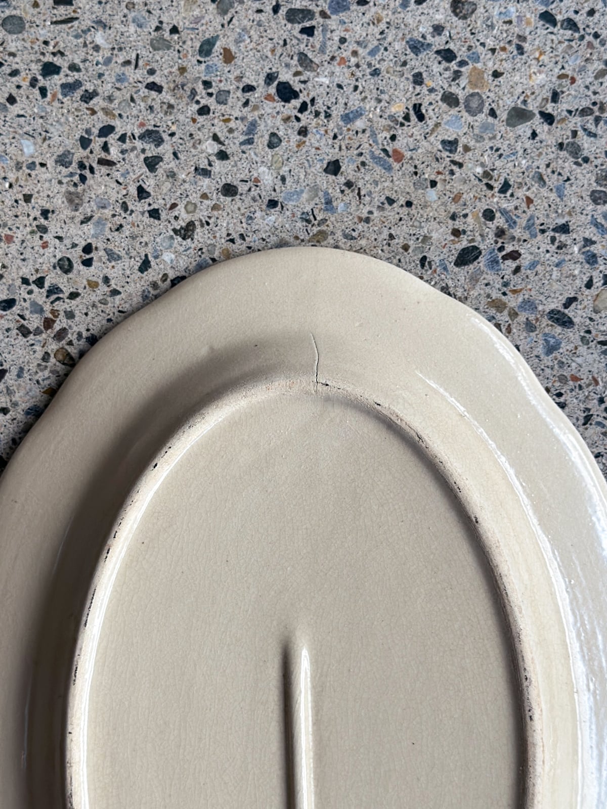 ヴィンテージソンべ焼き／オーバル皿S（花） | 333 & tay - Delivery