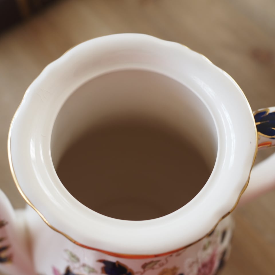 美品】英国メイソンズ マンダレイ ブルーマンダレイ コーヒーポット F9