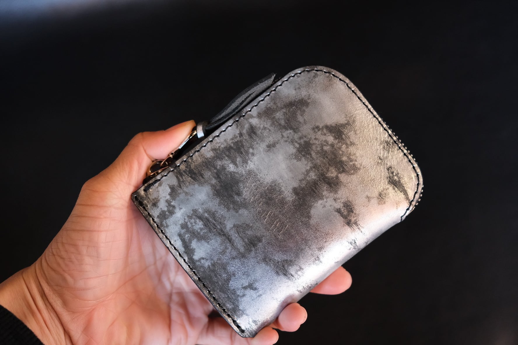 《即納》zip wallet【ash】