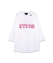 COOLAバスプリントラグランスリーブTシャツ (WHITE)　CQ-48025