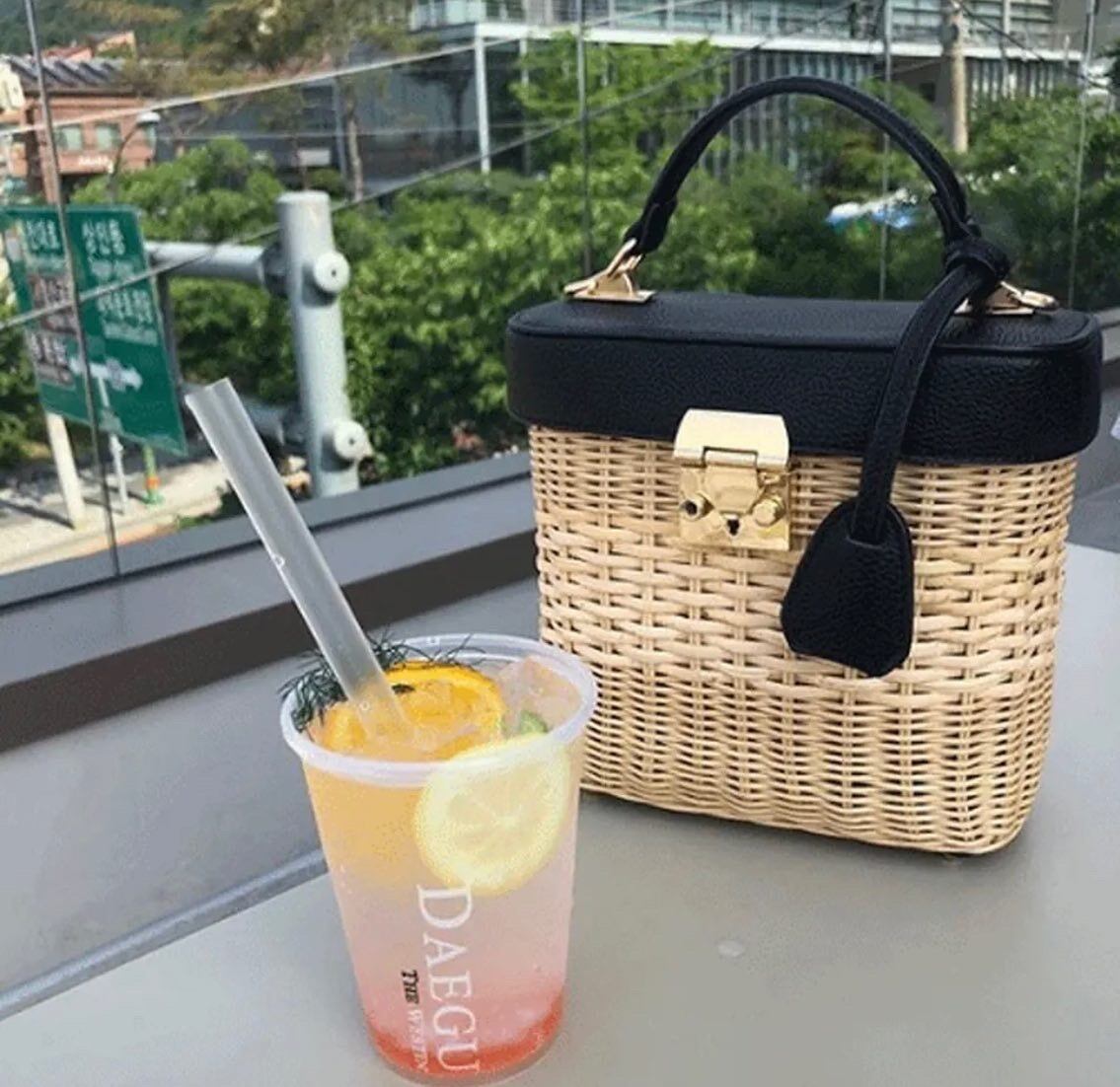 【4color】クラシカルデザインかごバッグ