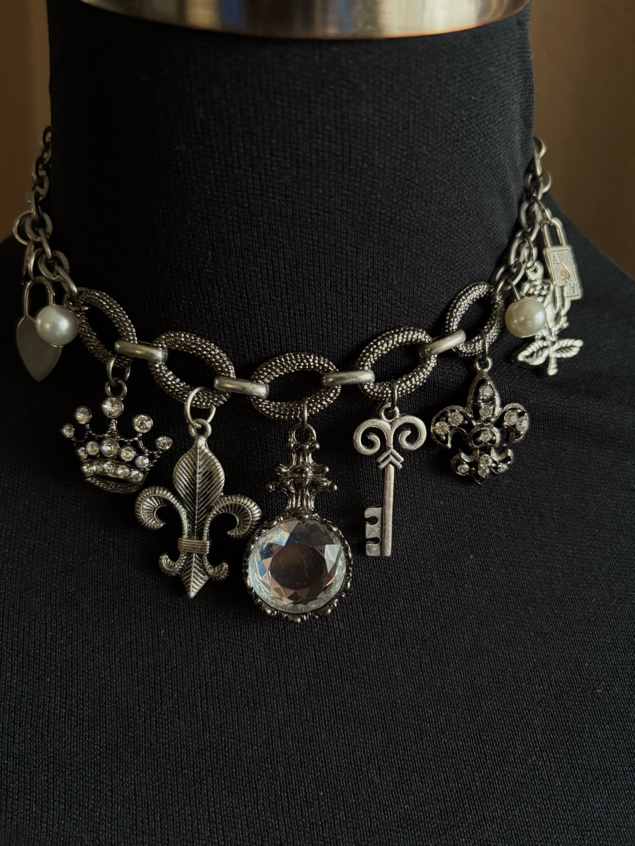 COLLENTE Originaldesign vintagecharm choker crown-5057-11