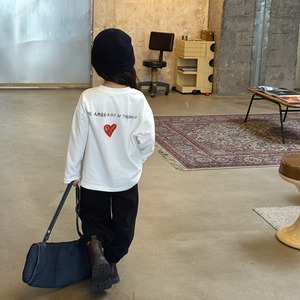 秋手描きハートデザインＴシャツ