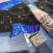 【tshirts112】XLsize indigo denim number sweat black