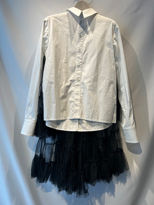 VIVIANO  back tulle trimmed shirts