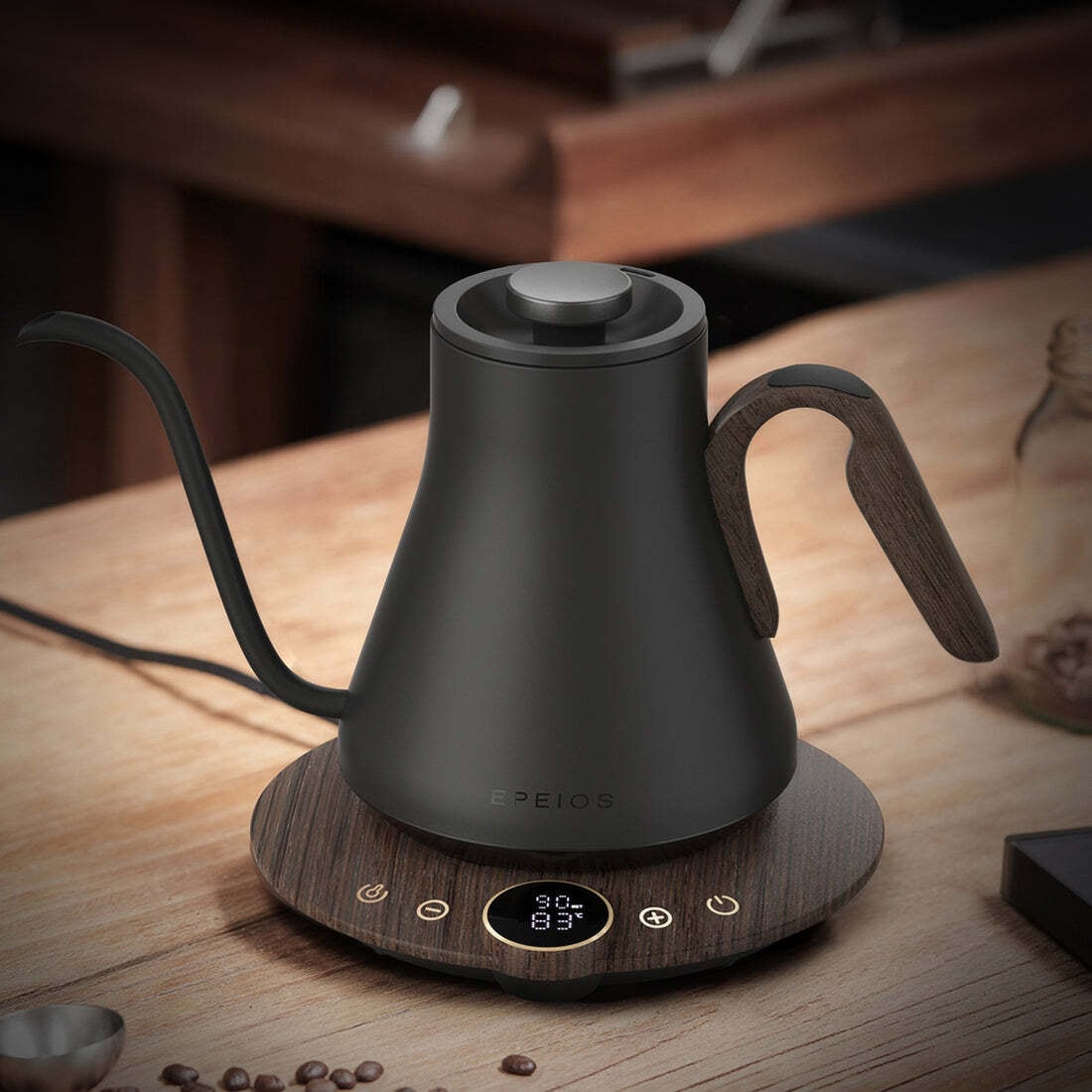 EPEIOS ドリップケトル lite ピュアブラック×ウッドブラウン EPEIOS Drip Kettle Lite｜ドリップケトル ライト 8,989円～ | 自家焙