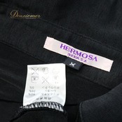【美品 フラメンコ衣装】ブラック HERMOSA IBERIA エルモサイベリア ブラウス トップス 黒 無地 伸縮 ストレッチ ダンス 舞台
