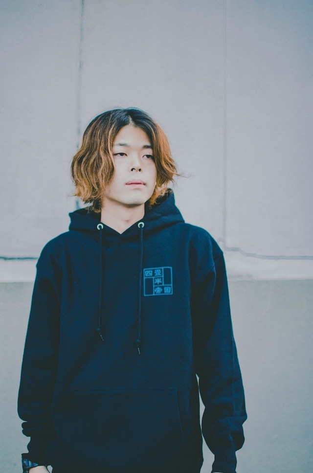 四畳半帝国Hoodie-blurred　black