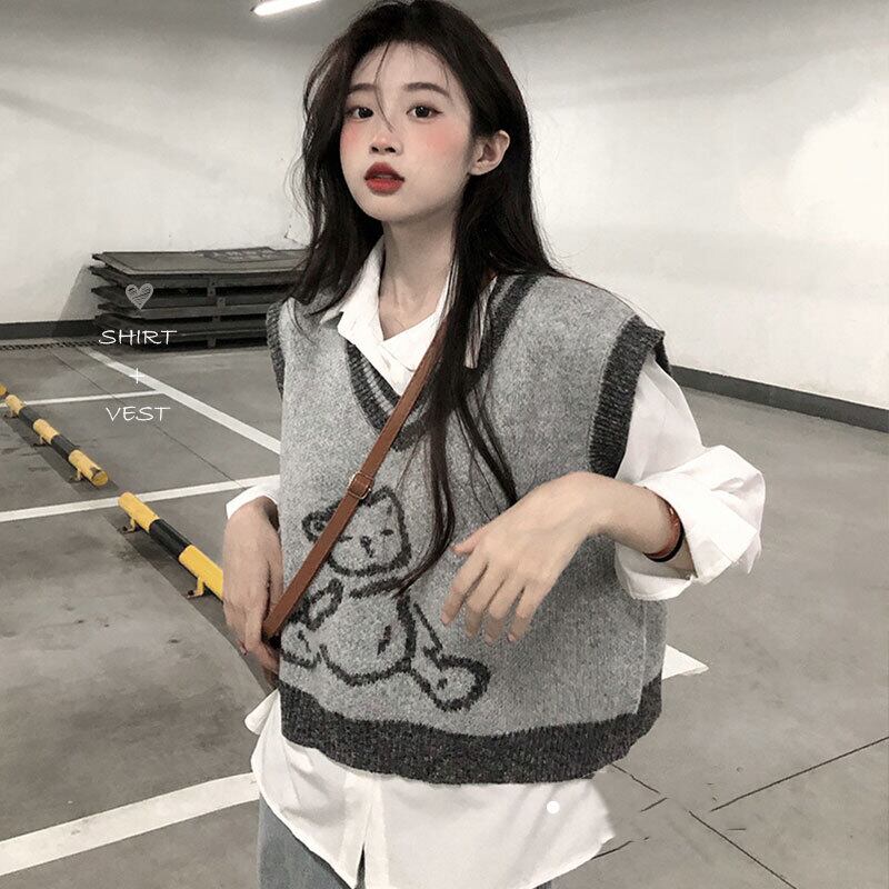 オータムウィンタースタイルグレージャカードホワイトシャツ レディース 秋物 冬物 萌量不足69963868160