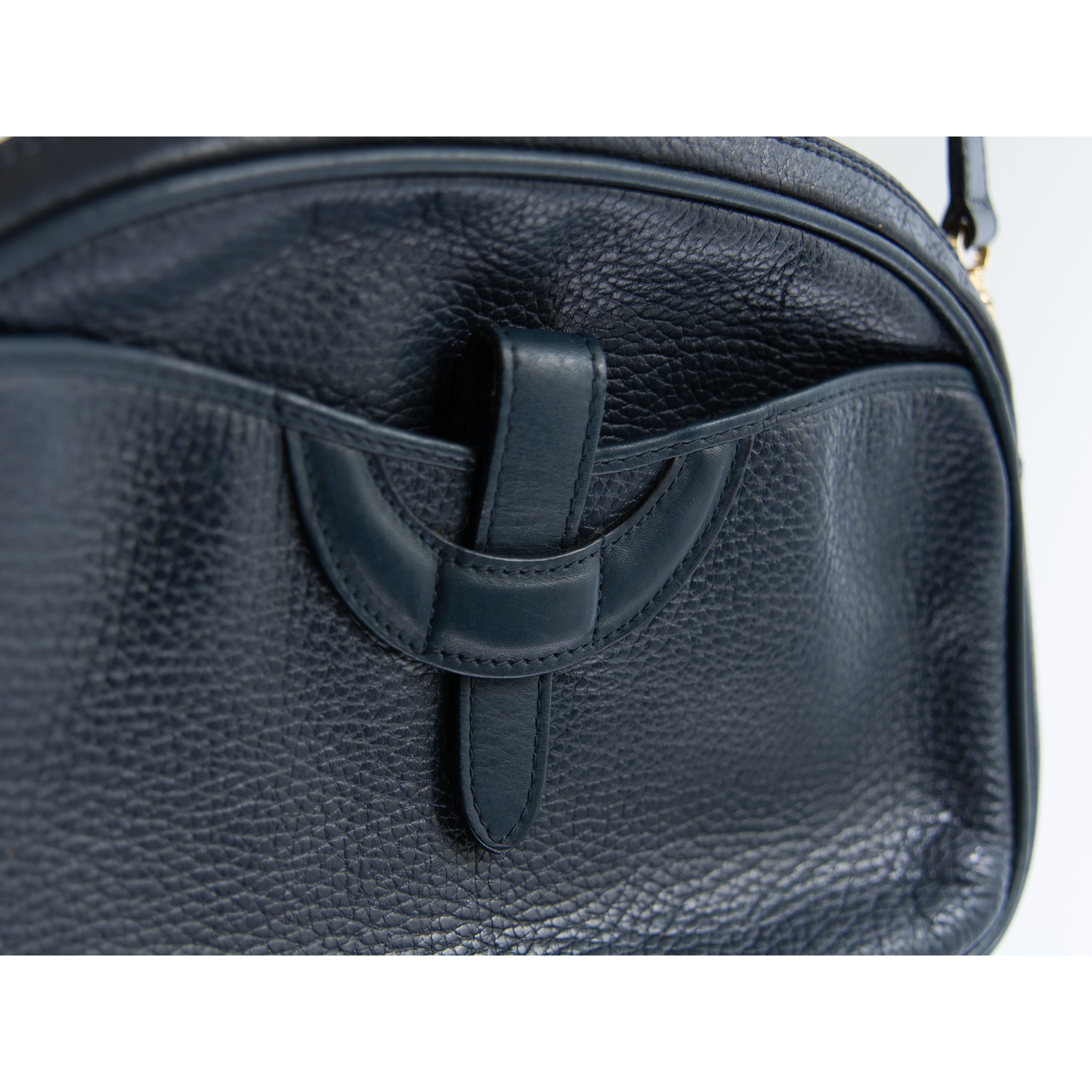 【Made in Italy】70's fine calf leather crossbody bag（イタリア製 カーフレザークロスボディバッグ ショルダー）11c