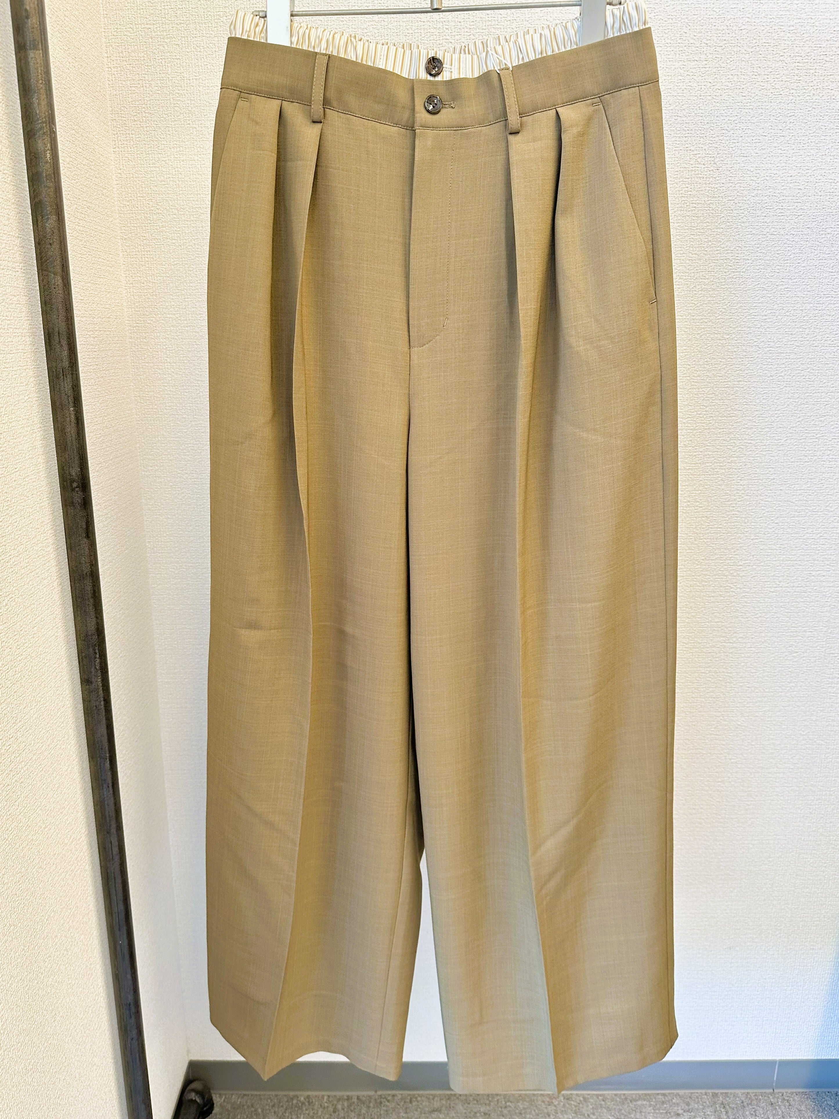 N°9286!】レイヤード風ストレッチタックパンツ（9210-55529） | 9286