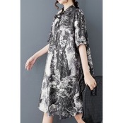 水墨風 ビックシルエット シャツ  30084