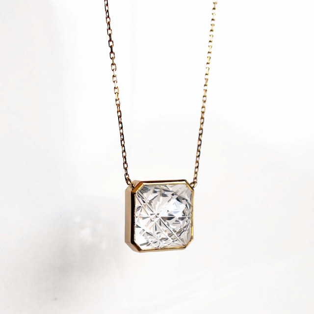 KIRIKO /  Rock Crystal Necklace （Square10 / N120-CQ）