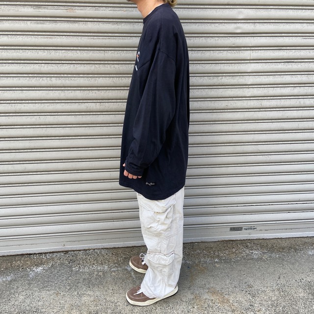 90s USA製　SeanJohn 両面プリントロンT ビッグサイズ　黒　XXL