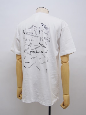 HOSU (ホス) ピースフルプリントTシャツ / WHITE 111-2368-1