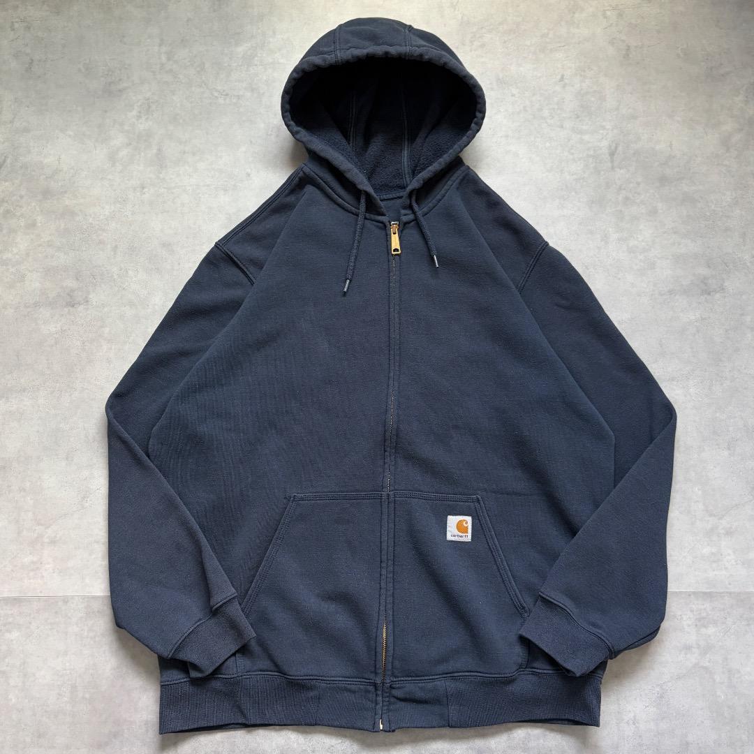 90～00s OLD STUSSY/Half zip Hoodie/China製/紺タグ/L/ハーフジップ