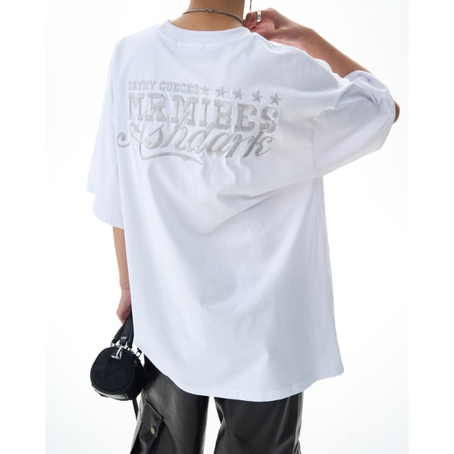 star embroidered logo short sleeve tee　スター刺繍ロゴ半袖ティー　J1004