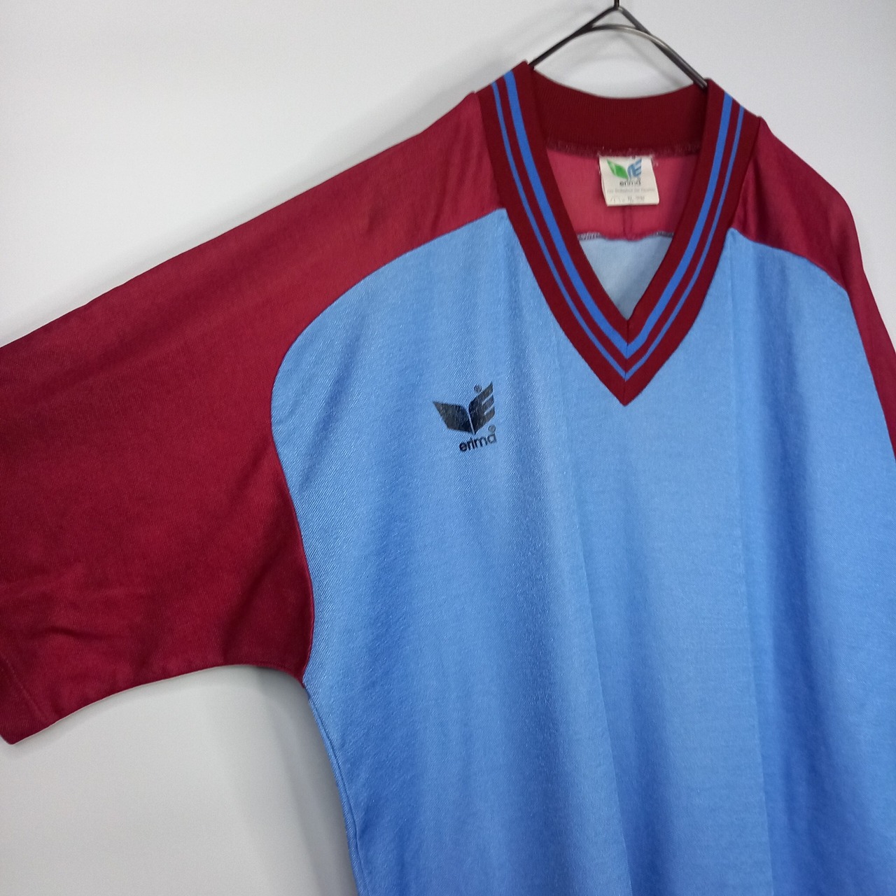 ヴィンテージ　erima　ドイツ製　ラグランTシャツ　ゲームシャツ　ユーロ古着