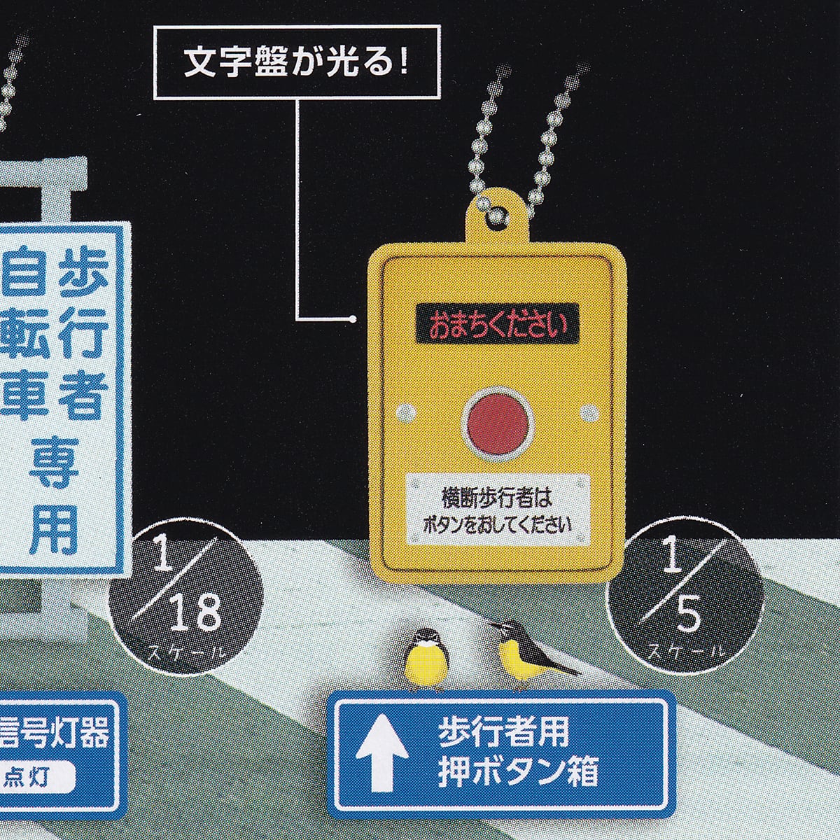 歩行者用押ボタン箱 （日本信号 ミニチュア灯器コレクション 車道編