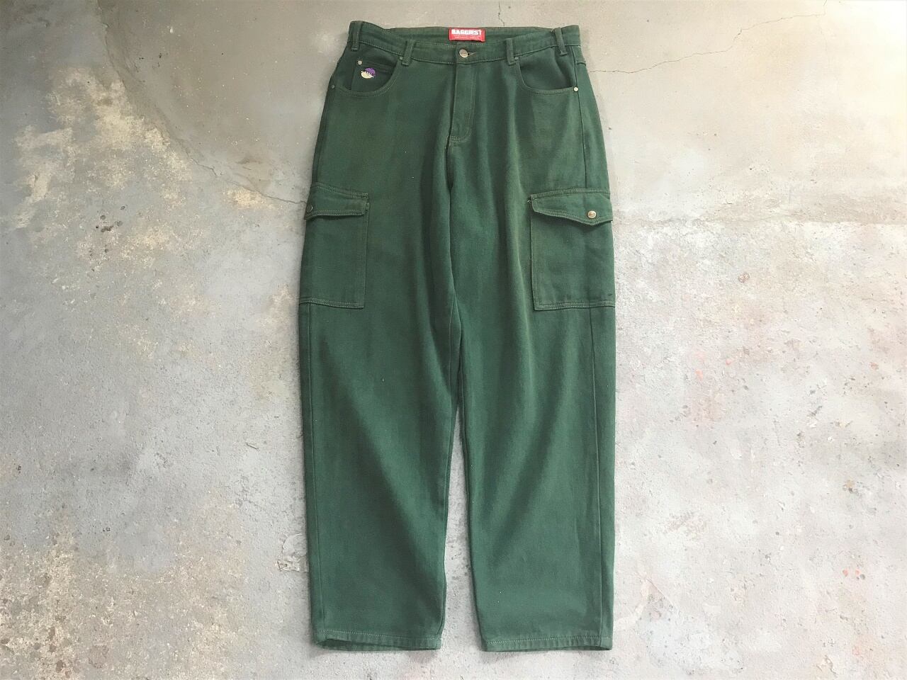 Butter Goods baggiest cargo pants GREEN