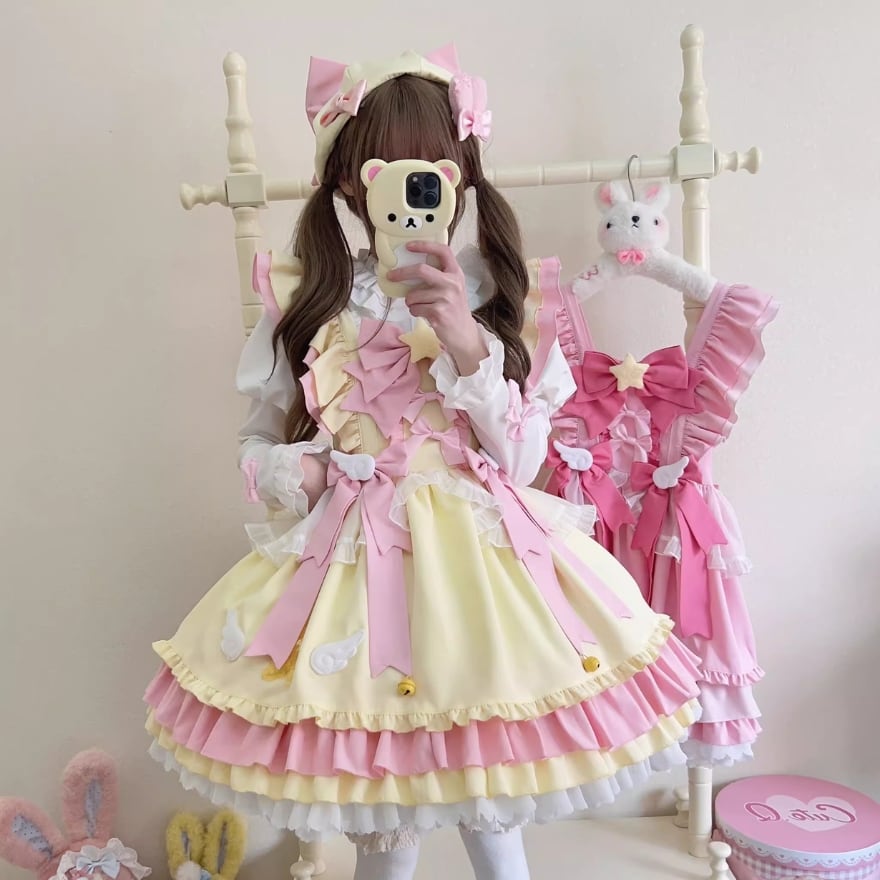 ふわふわ いちごのティペット マフラー ロリィタ ゆめかわ