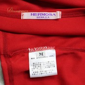 フラメンコ 衣装 HERMOSA IBERIA エルモサ イベリア トップス ブラウス レッスンウェア レッド系 赤 無地 リボン ダンス パーティ 発表会 レッスン 練習 踊り レディース ステージ ダンスウェア 日本製