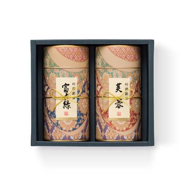 ギフト茶缶【A-007】芙蓉180g・富士緑170g 2缶入