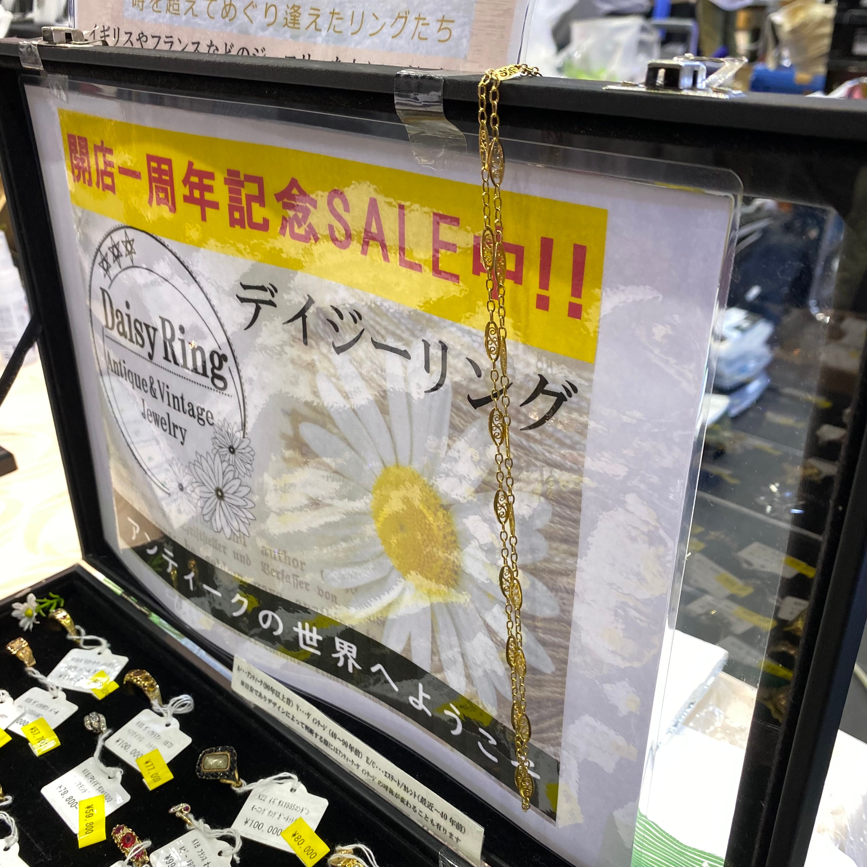 フランス19世紀 フィリグリー アンティーク ロングチェーン18金（鷲の